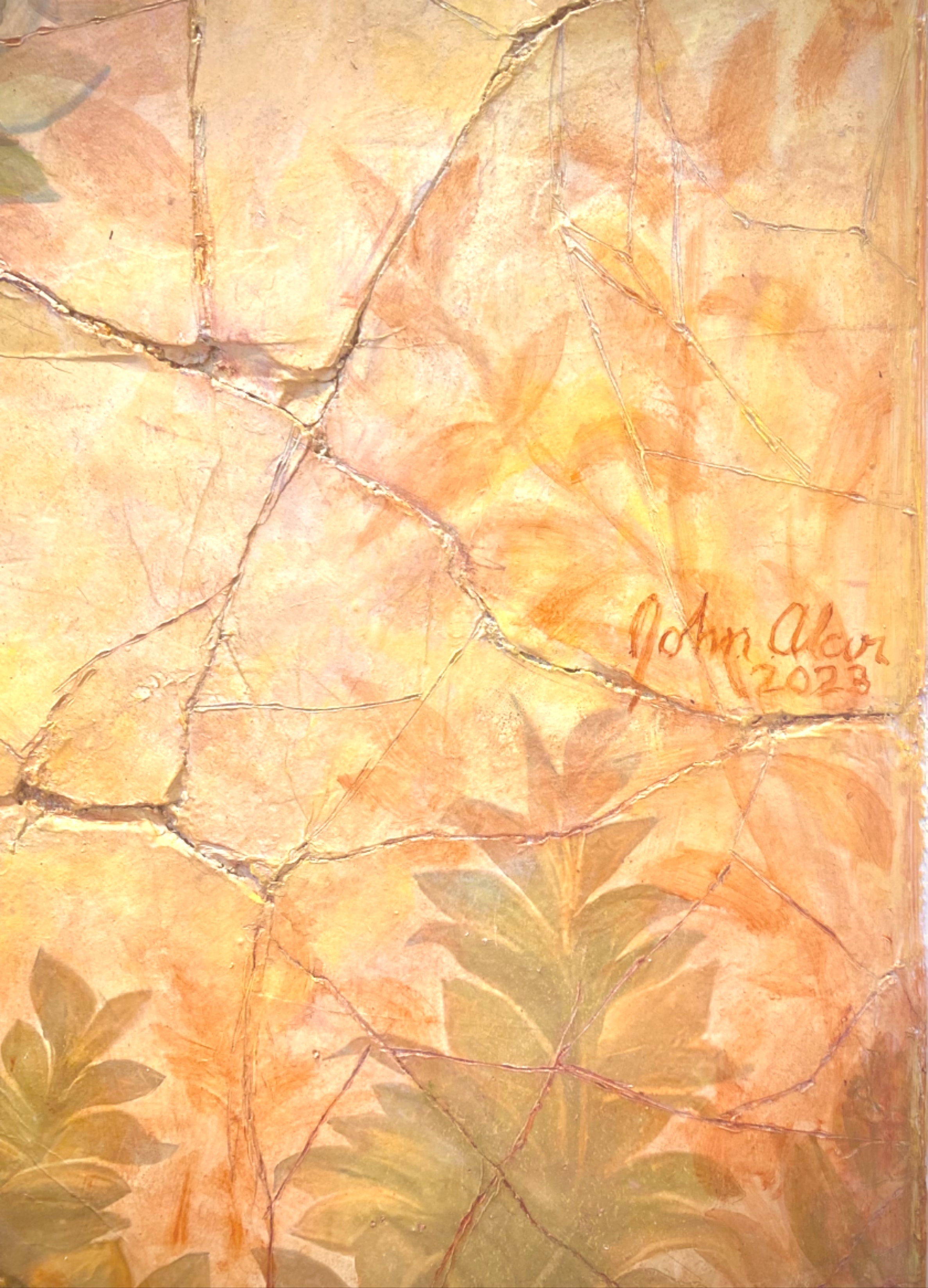 Beagle Island fresco — signature detail