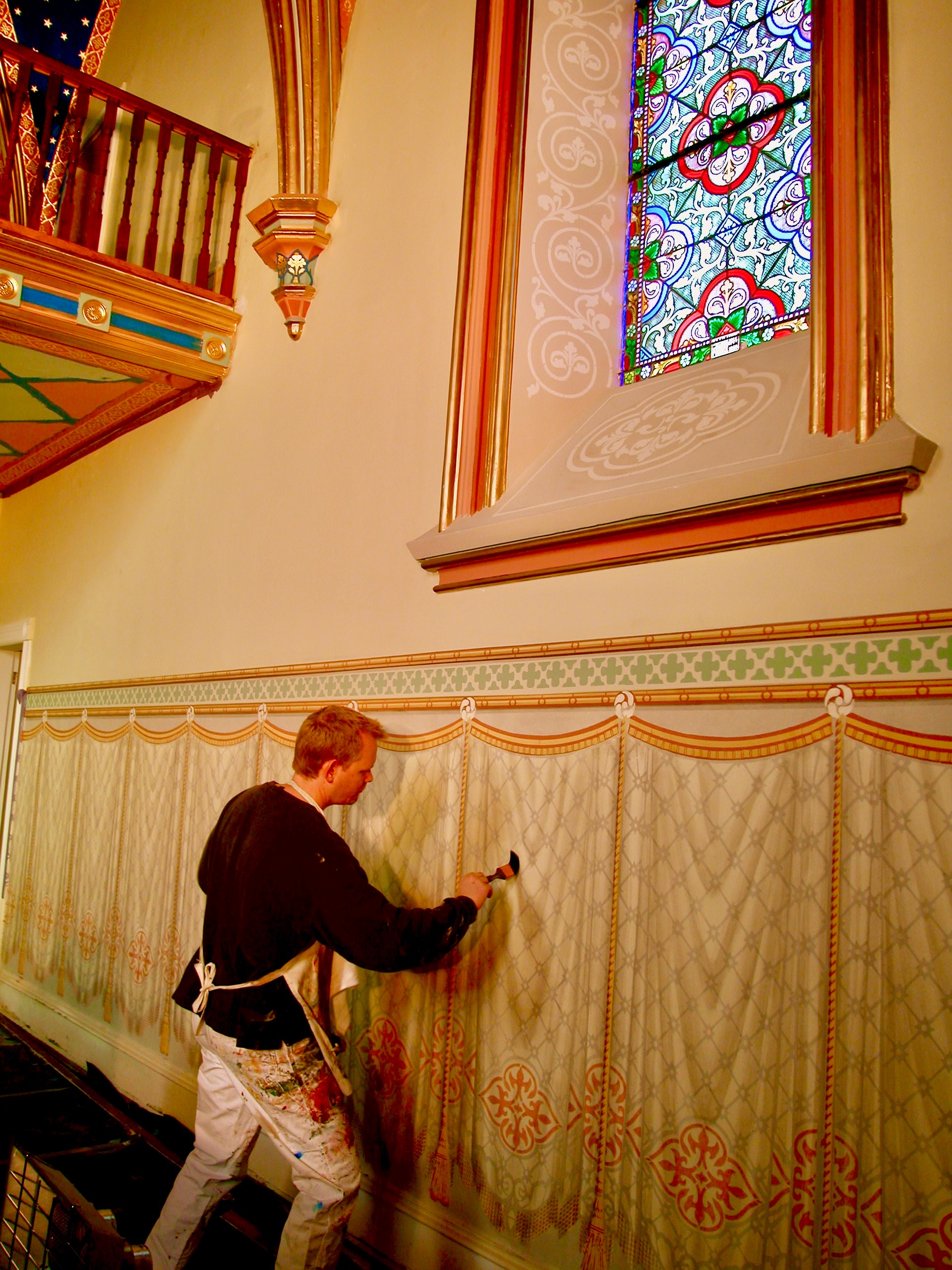 Lourdes Chapel — Artist at Work