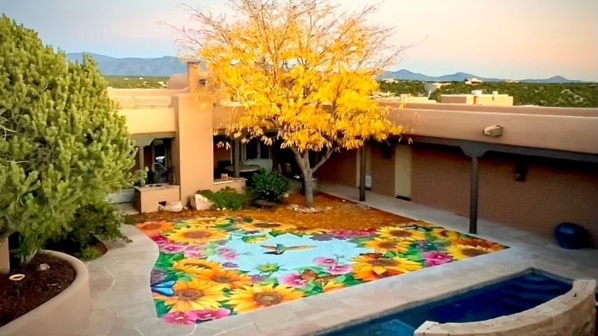 Sunflower Courtyard Mosaic